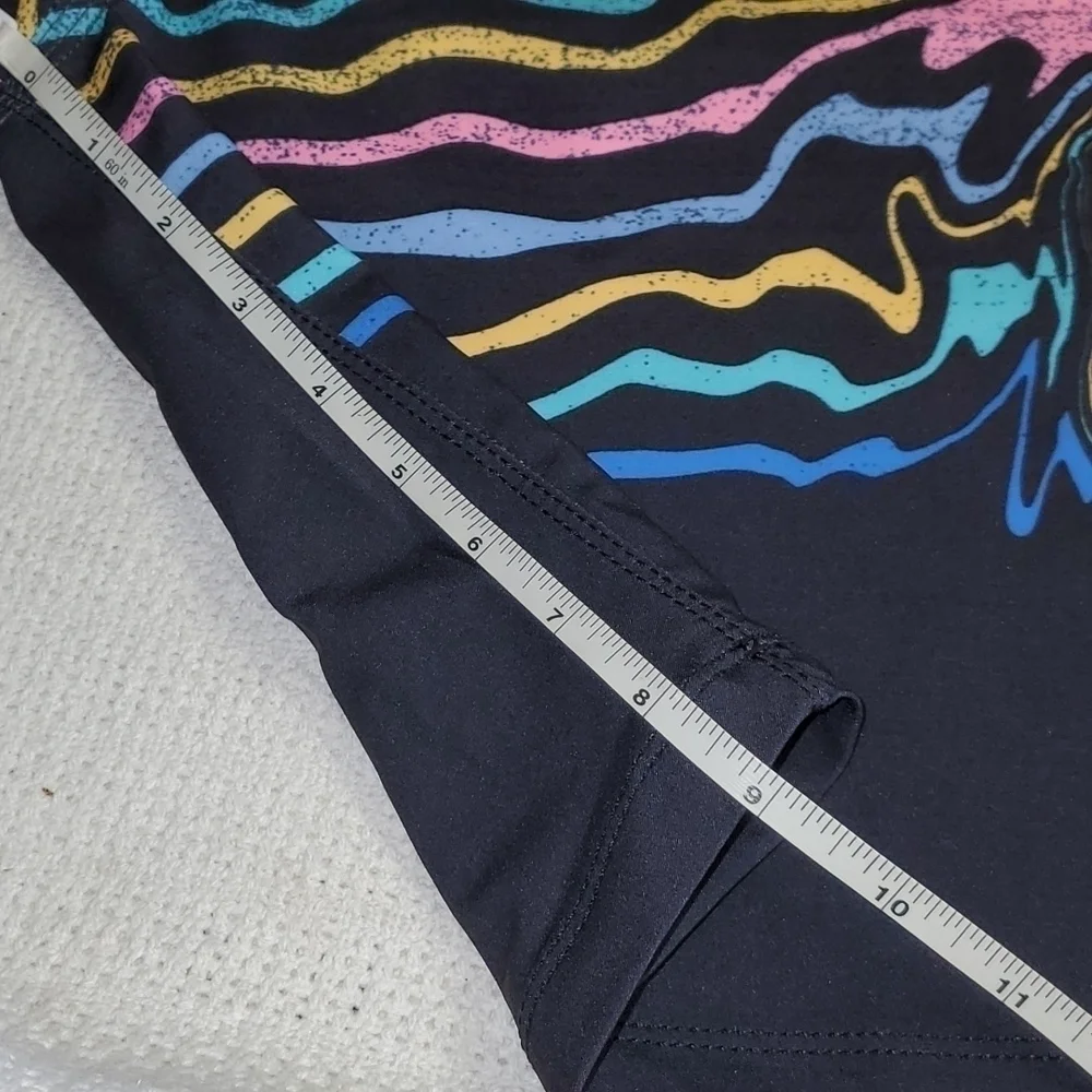 Hurley Phantom Embroidered Rainbow Cinched‎ Black Sz. 31 Board Shorts w Pocket